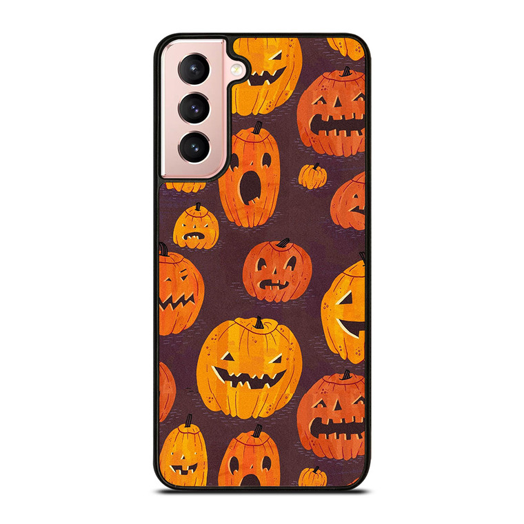 HALLOWEEN PUMPKINS PATTERN Samsung Galaxy S21 Case Cover