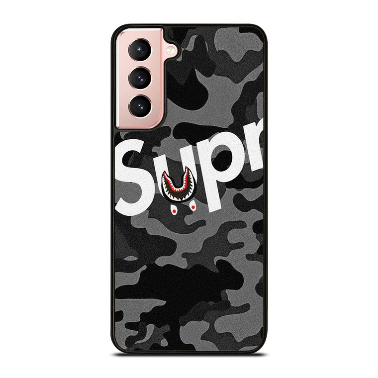SUPREME BAPE SHARK Samsung Galaxy S21 Case Cover SUPREME BAPE SHARK Samsung Galaxy S21 Case Cover