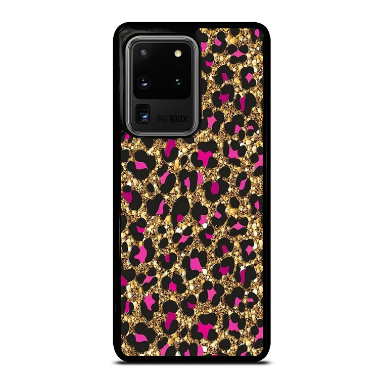 PINK LEOPARD GLITTER SKIN Samsung Galaxy S20 Ultra Case Cover