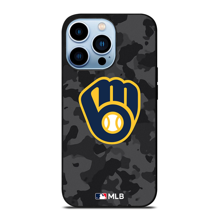 MILWAUKEE BREWERS BASEBALL BLACK CAMO iPhone 13 Pro Max Case Cover