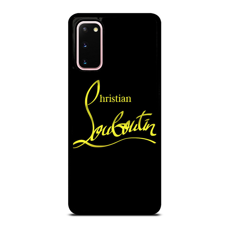 CHRISTIAN LOUBOUTIN GOLD LOGO