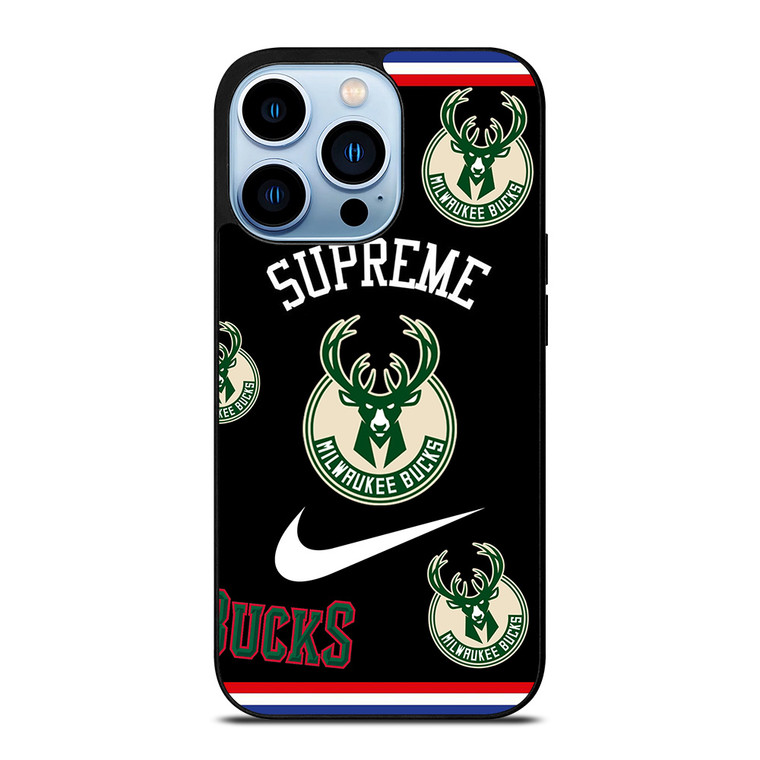 MILWAUKEE BUCKS NBA X SUPREME NIKE iPhone 13 Pro Max Case Cover