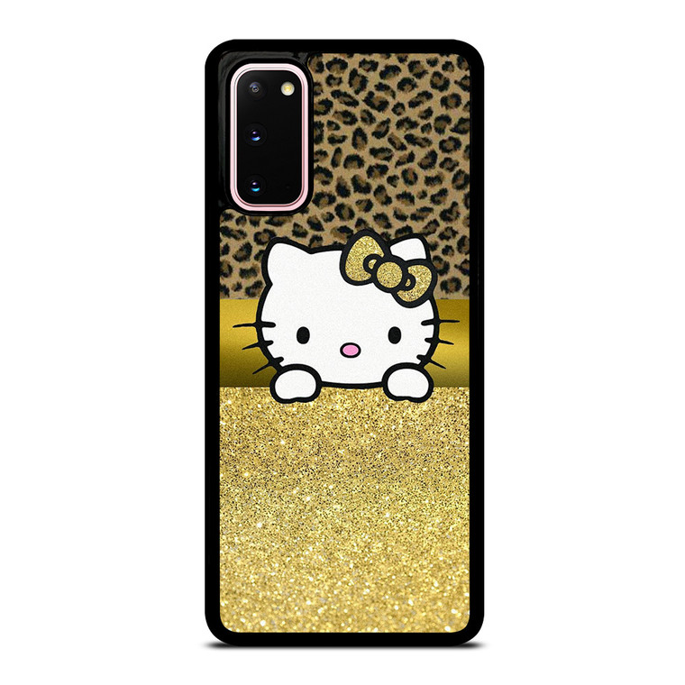 HELLO KITTY GOLD GLITTER LEOPARD
