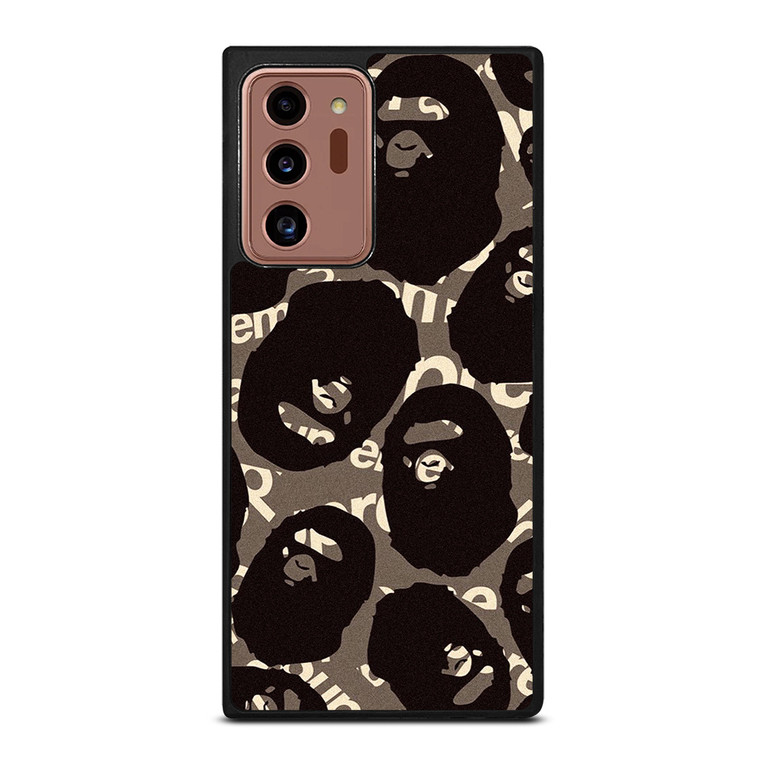 A BATHING APE SUPREME BLACK Samsung Galaxy Note 20 Ultra Case Cover
