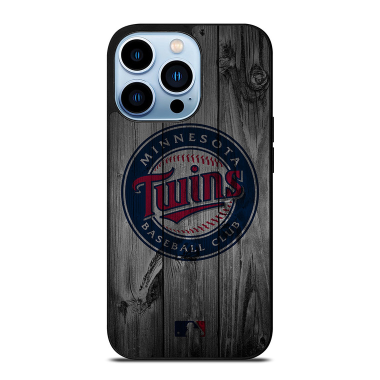 MINNESOTA TWINS BASEBALL MLB WOOD LOGO iPhone 13 Pro Max Case Cover