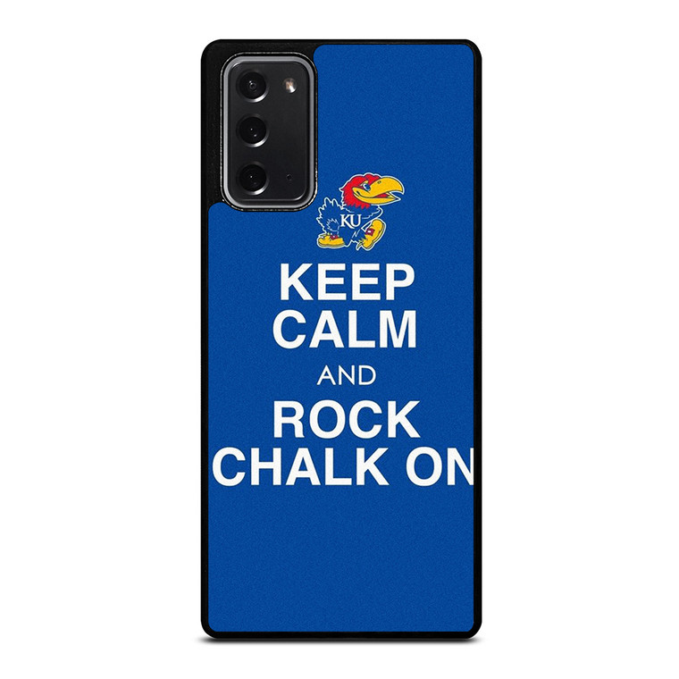 KEEP CALM AND ROCK CHALK KANSAS JAYHAWKS Samsung Galaxy Note 20 Case Cover