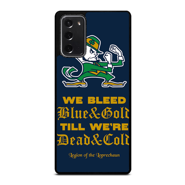 NOTRE DAME BLEED BLUE AND GOLD Samsung Galaxy Note 20 Case Cover