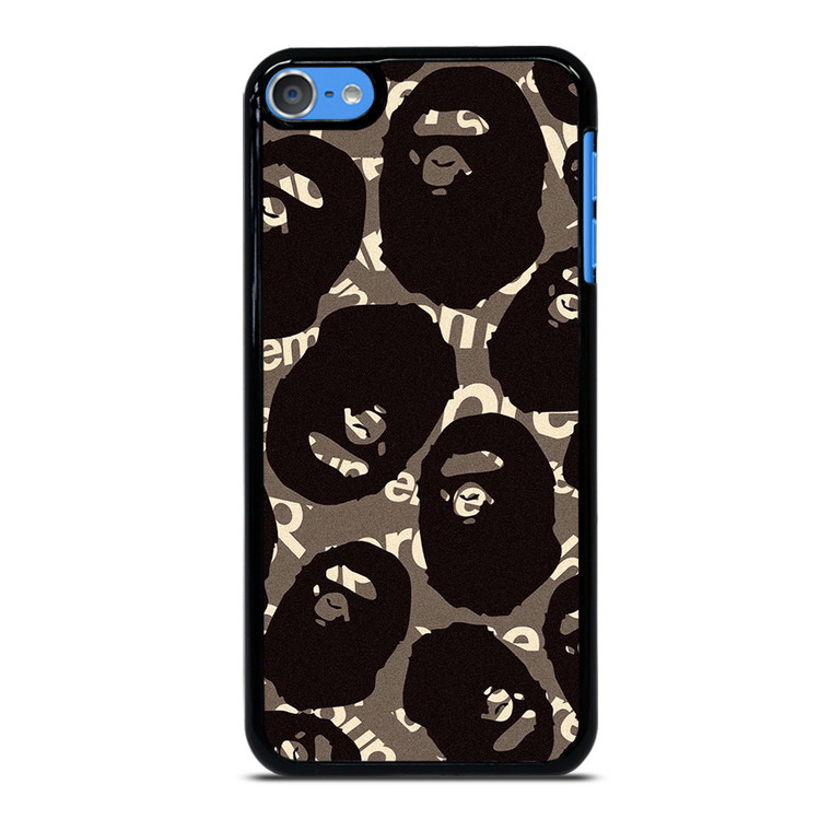 A BATHING APE SUPREME BLACK iPod Touch 7 Case Cover