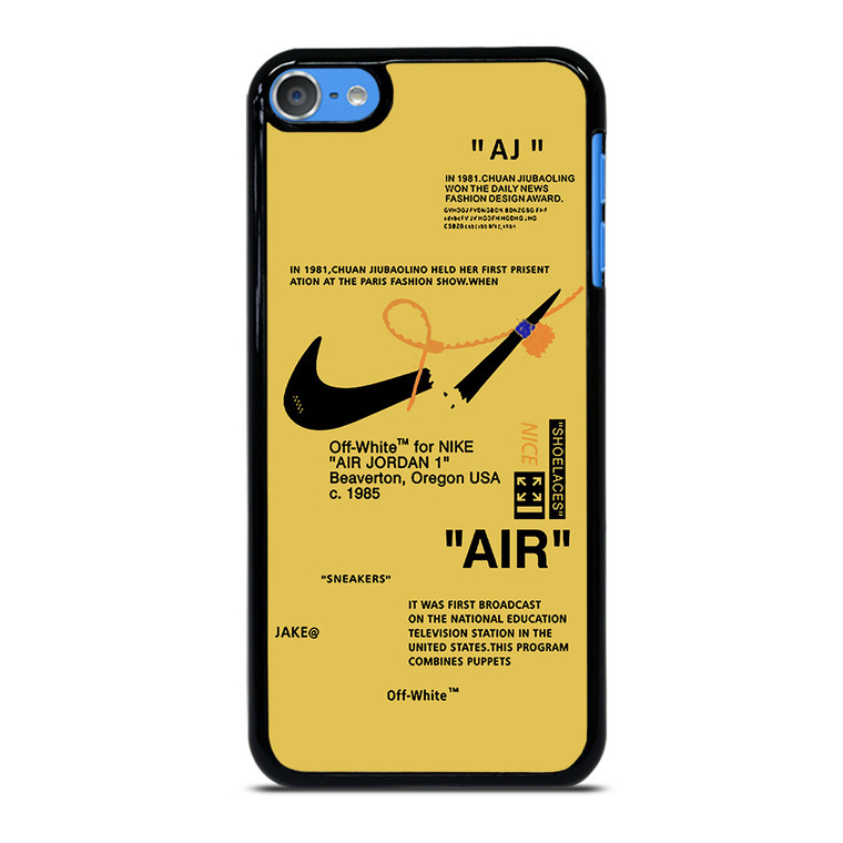 NIKE AIR OFF WHITE YELLOW iPod Touch 7 Case Cover