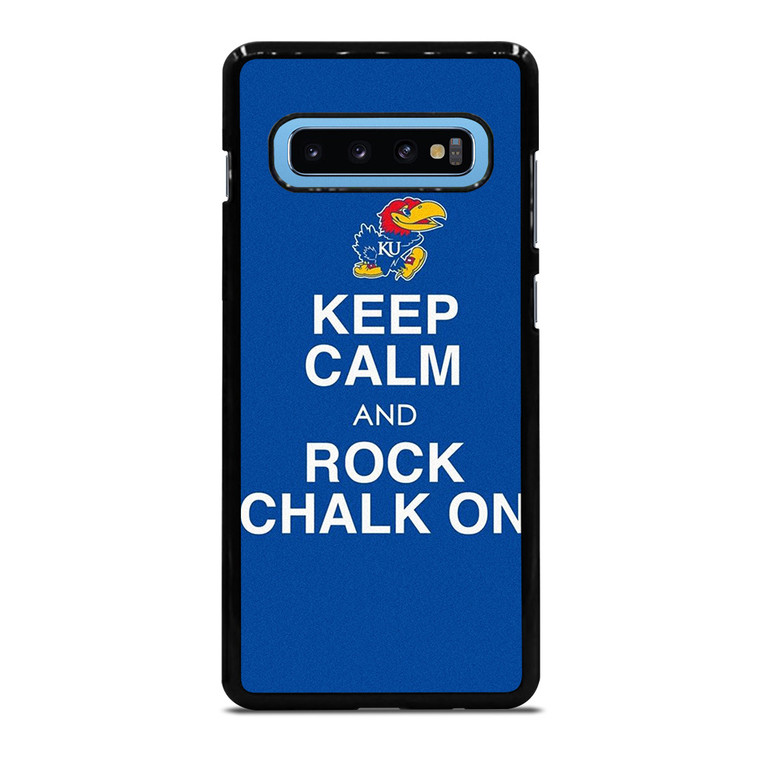 KEEP CALM AND ROCK CHALK KANSAS JAYHAWKS Samsung Galaxy S10 Plus Case Cover