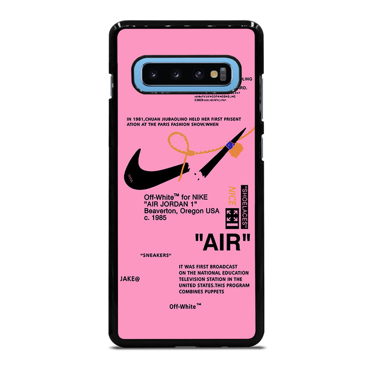 NIKE AIR OFF WHITE PINK Samsung Galaxy S10 Plus Case Cover