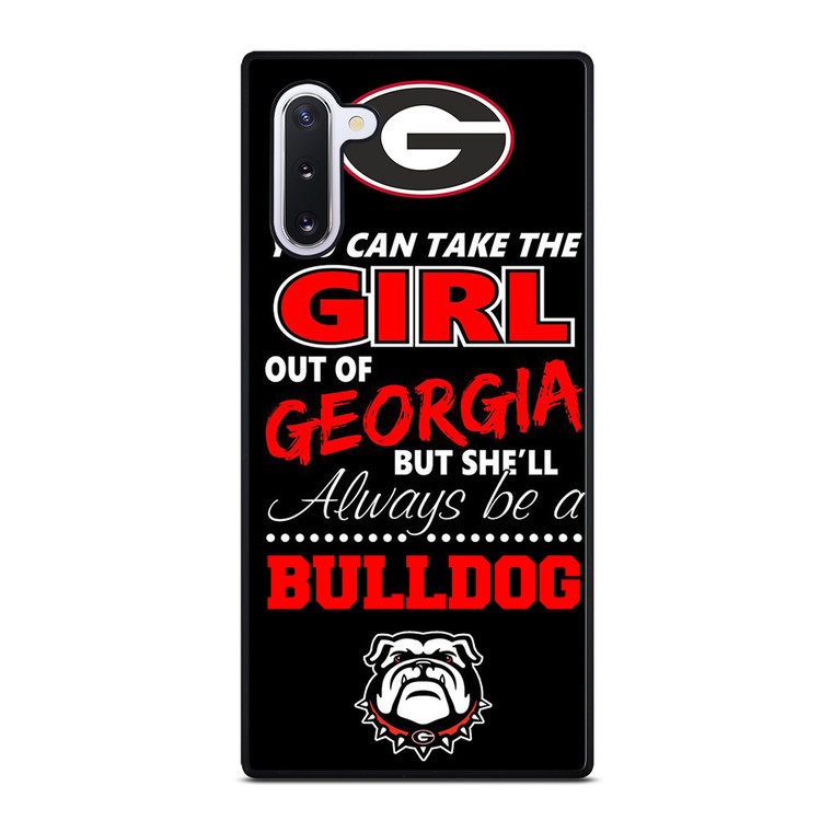 GEAORGIA BULLDOGS FOOTBALL GIRL Samsung Galaxy Note 10 Case Cover