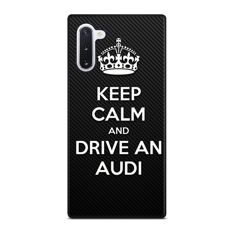 KEEP CALM AND DRIVE AUDI CARBON Samsung Galaxy Note 10 Case Cover