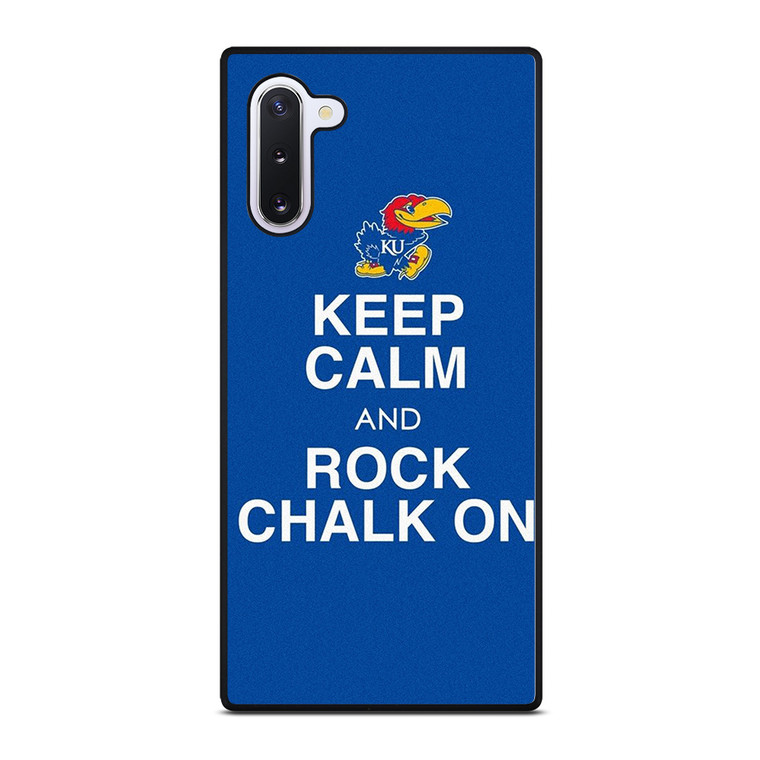 KEEP CALM AND ROCK CHALK KANSAS JAYHAWKS Samsung Galaxy Note 10 Case Cover