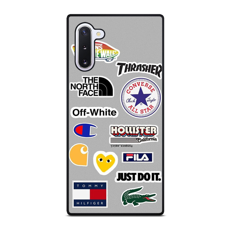 SKATEBOARD BRAND STICKER COLLAGE Samsung Galaxy Note 10 Case Cover