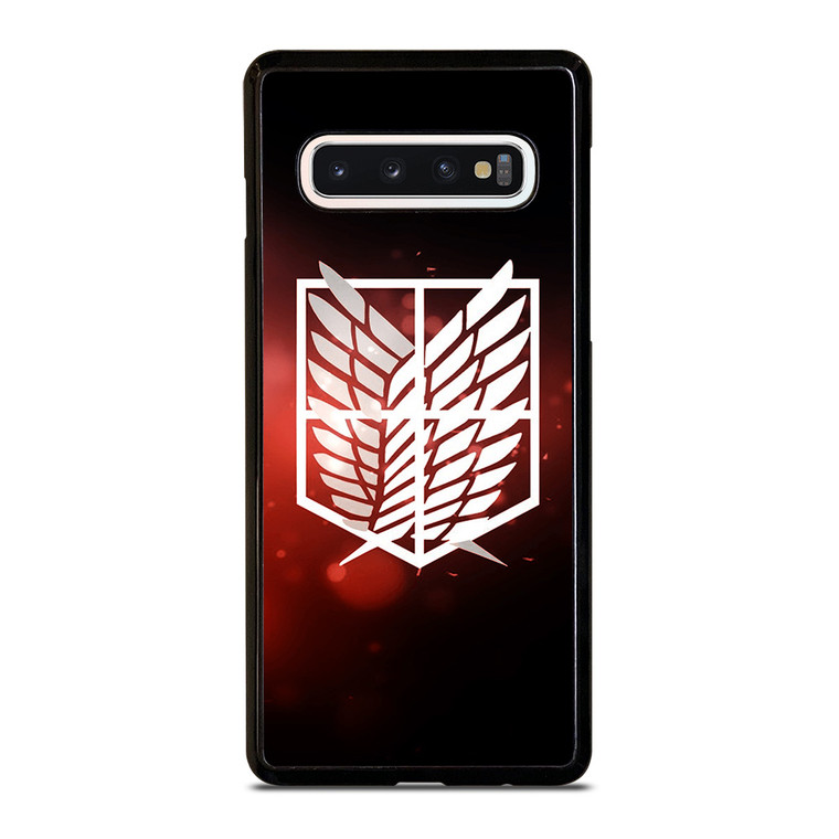 ATTACK ON TITAN LOGO RED Samsung Galaxy S10 Case Cover