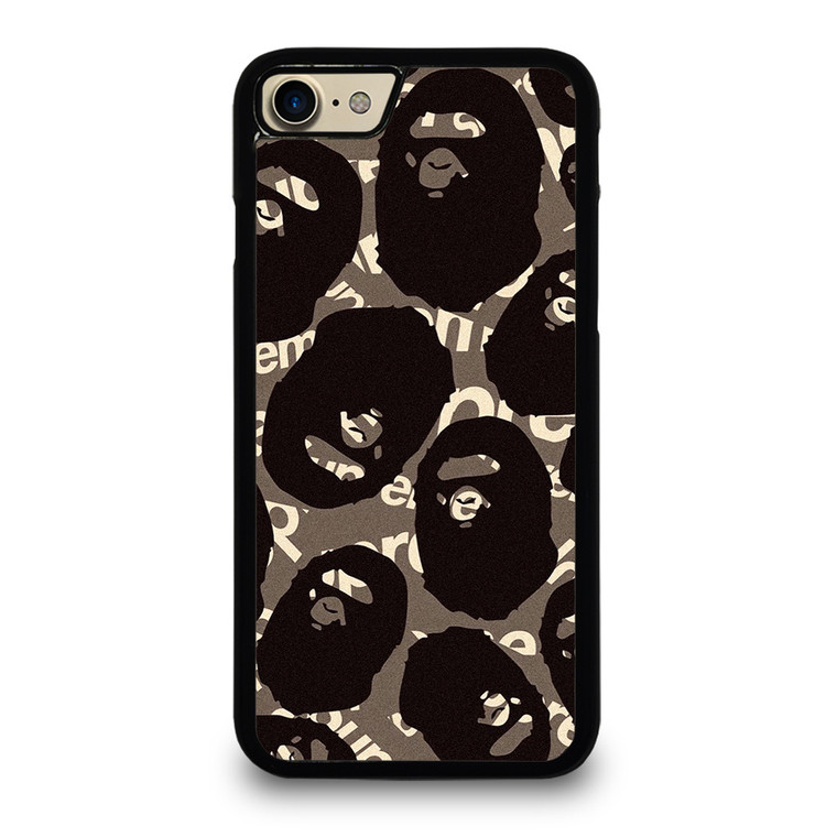 A BATHING APE SUPREME BLACK iPhone 7 / 8 Case Cover
