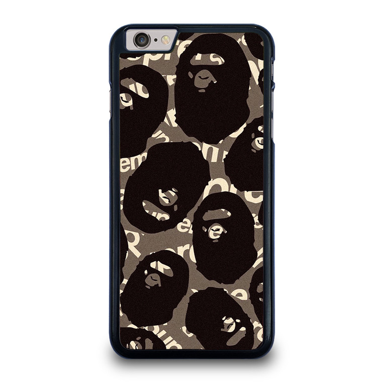 A BATHING APE SUPREME BLACK iPhone 6 / 6S Plus Case Cover
