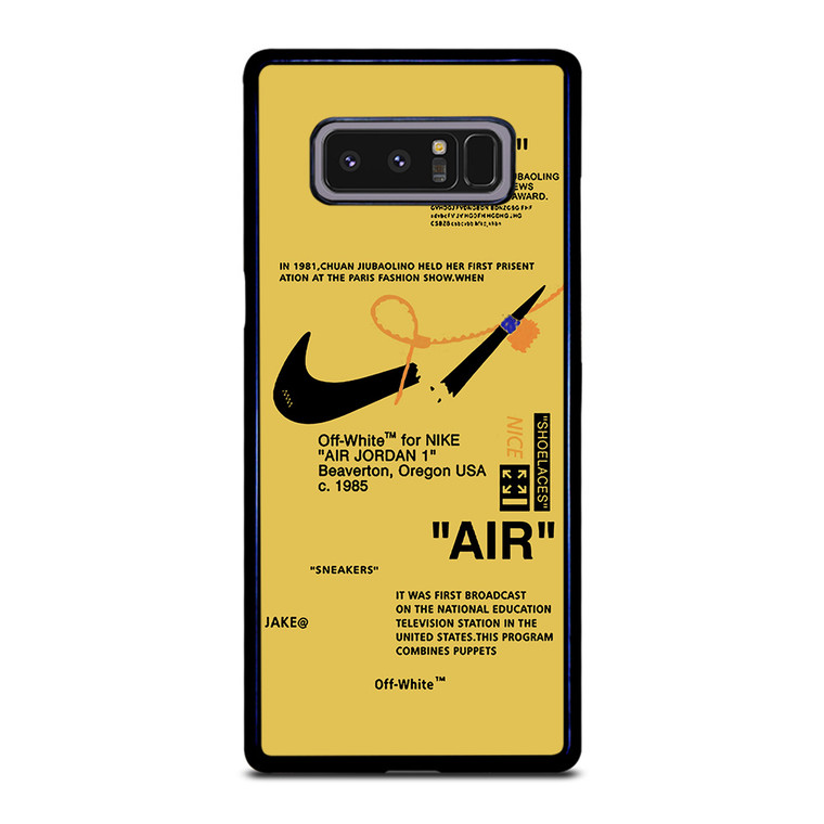 NIKE AIR OFF WHITE YELLOW Samsung Galaxy Note 8 Case Cover NIKE AIR OFF WHITE YELLOW Samsung Galaxy Note 8 Case Cover