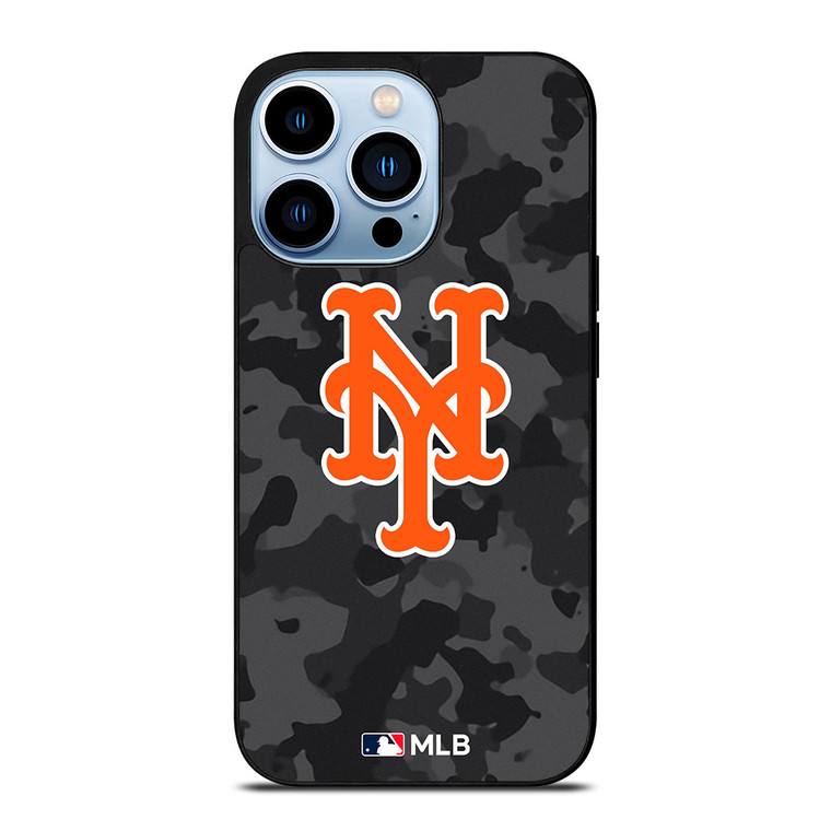 NEW YORK METS BASEBALL BLACK CAMO iPhone 13 Pro Max Case Cover