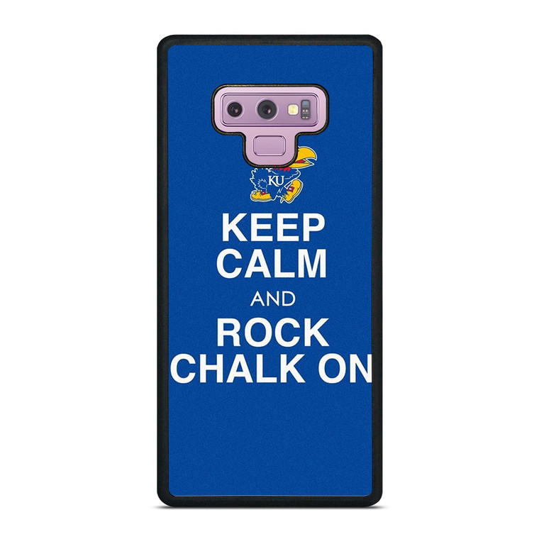 KEEP CALM AND ROCK CHALK KANSAS JAYHAWKS Samsung Galaxy Note 9 Case Cover