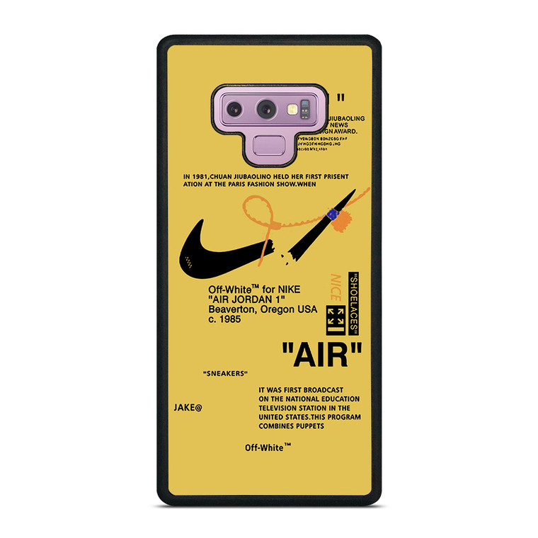 NIKE AIR OFF WHITE YELLOW Samsung Galaxy Note 9 Case Cover NIKE AIR OFF WHITE YELLOW Samsung Galaxy Note 9 Case Cover