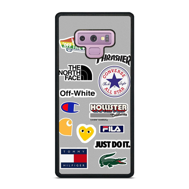 SKATEBOARD BRAND STICKER COLLAGE Samsung Galaxy Note 9 Case Cover
