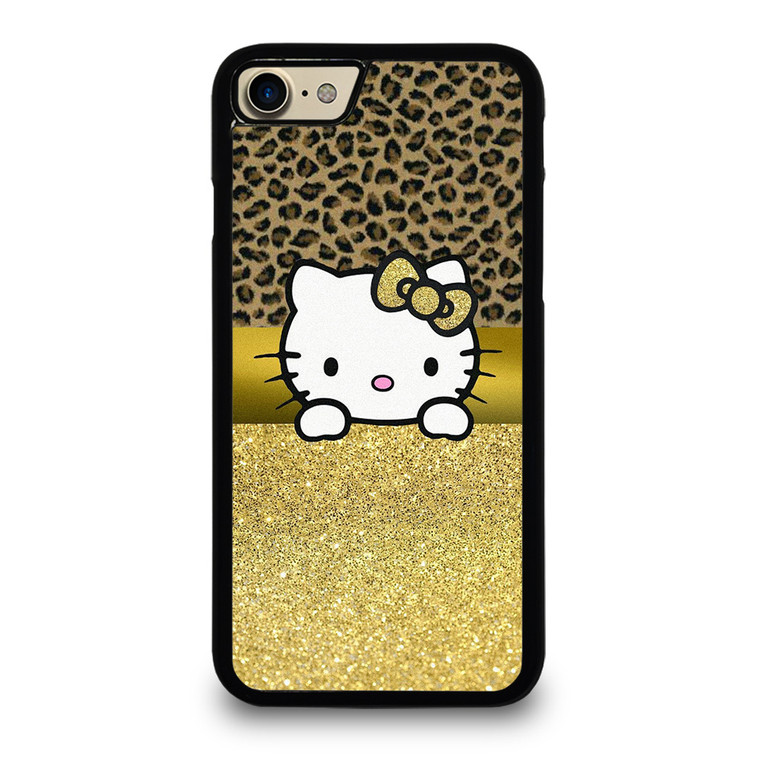 HELLO KITTY GOLD GLITTER LEOPARD iPhone 7 / 8 Case Cover