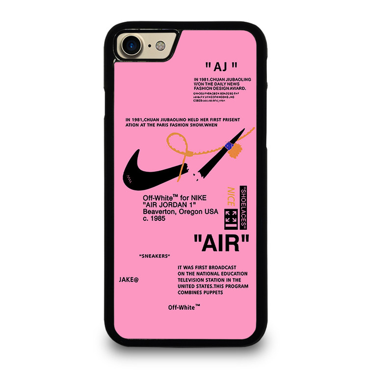 NIKE AIR OFF WHITE PINK iPhone 7 / 8 Case Cover