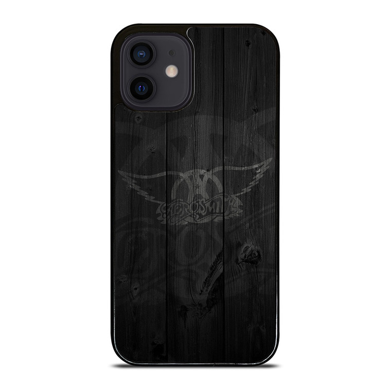 AEROSMITH ROCK BAND WOODEN LOGO iPhone 12 Mini Case Cover