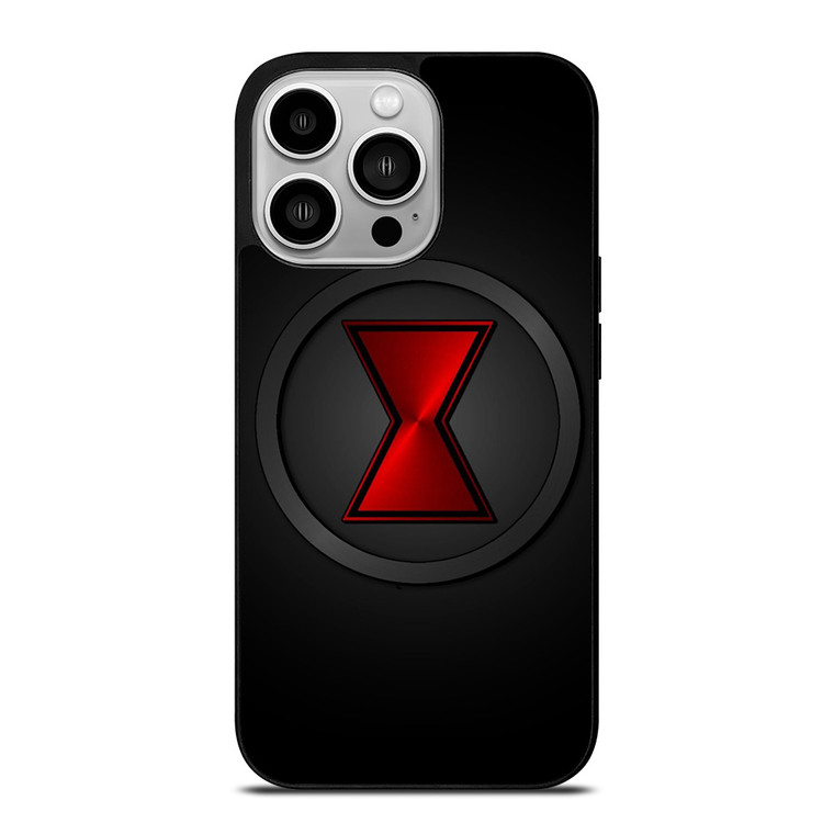 BLACK WIDOW METAL LOGO iPhone 14 Pro Case Cover