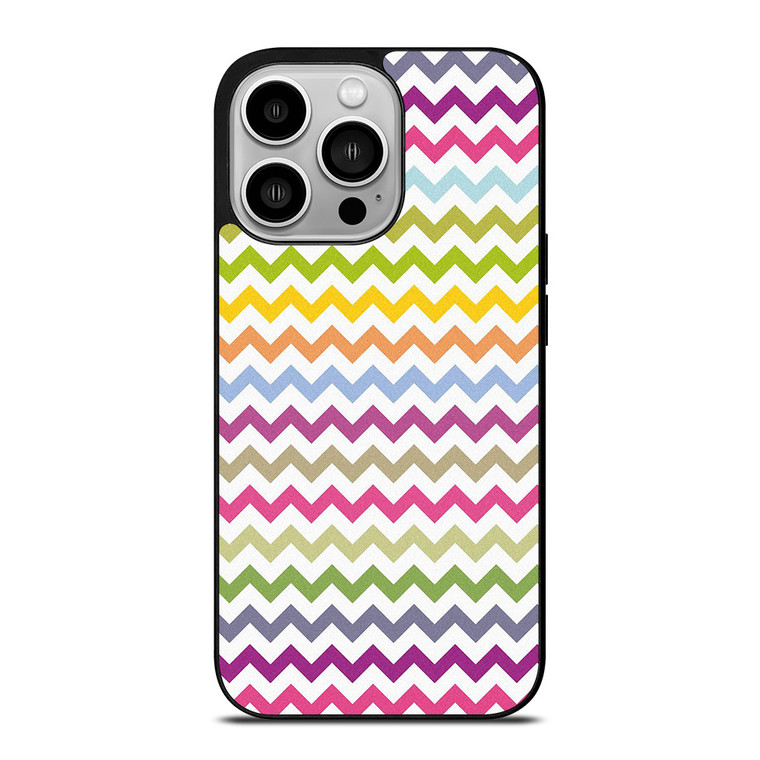 CUTE CHEVRON COLORFUL iPhone 14 Pro Case Cover