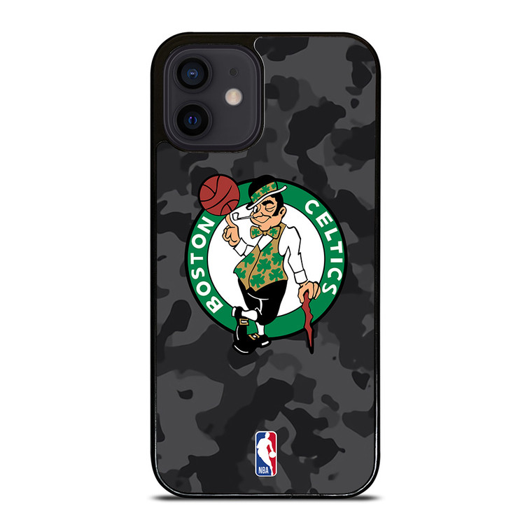 BOSTON CELTICS BLACK CAMO iPhone 12 Mini Case Cover