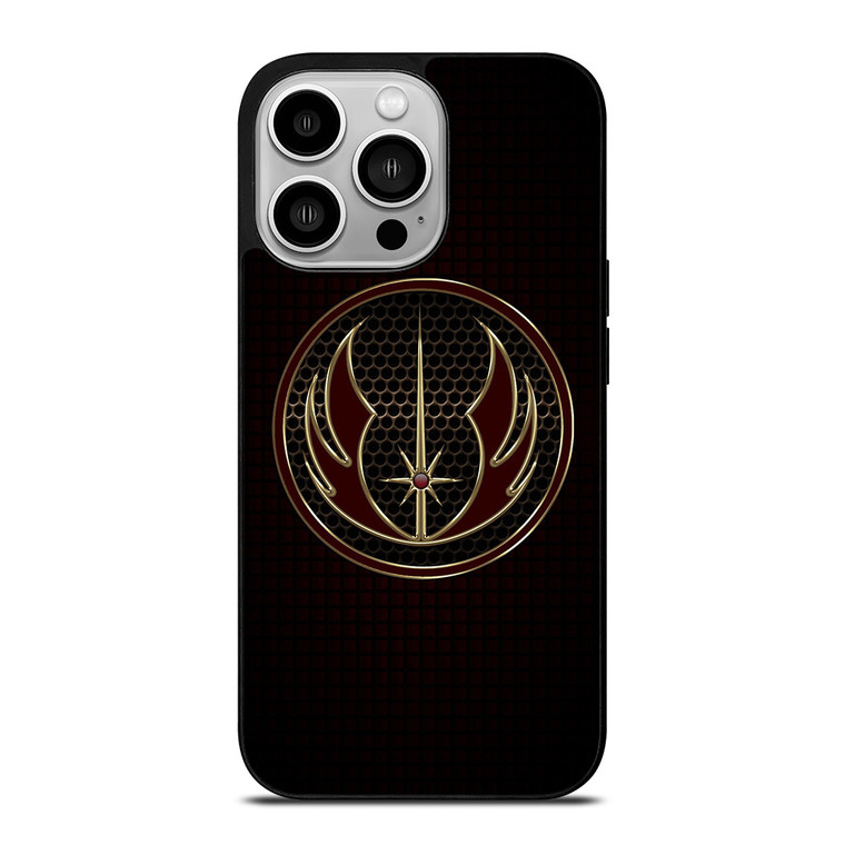 GRAY JEDI STAR WARS METAL SYMBOL iPhone 14 Pro Case Cover