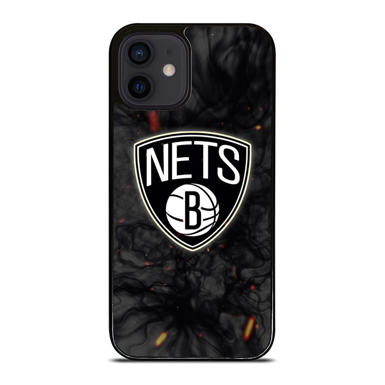 BROOKLYN NETS BASKETBALL NBA FIRE iPhone 12 Mini Case Cover