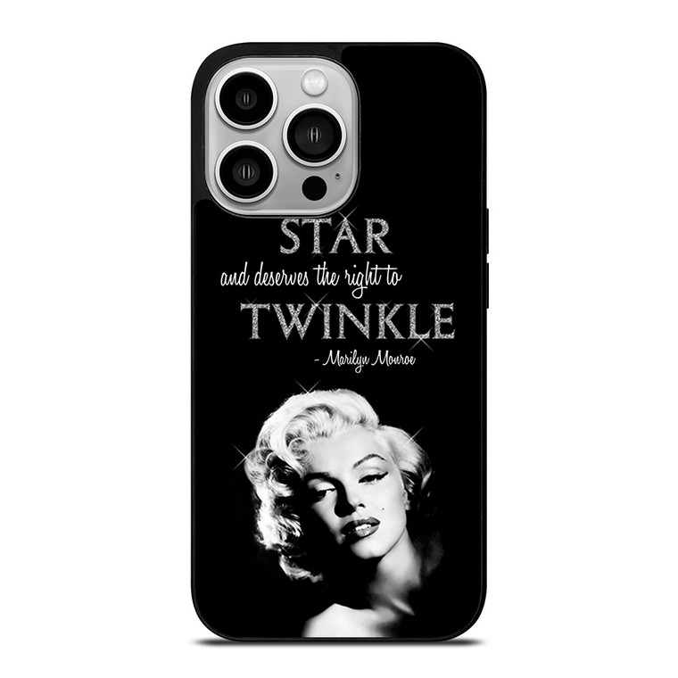 MARILYN MONROE BLACK QUOTES iPhone 14 Pro Case Cover