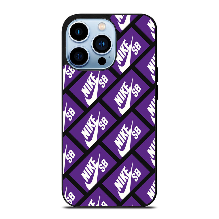 NIKE SB SKATEBOARD BOX PATTERN PURPLE iPhone 13 Pro Max Case Cover