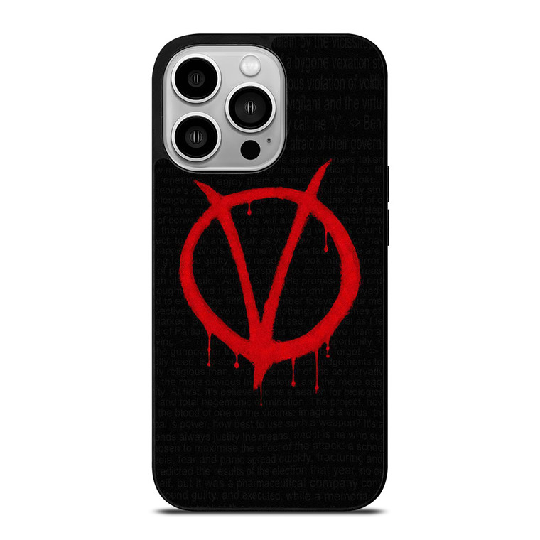 V FOR VENDETTA SYMBOL iPhone 14 Pro Case Cover