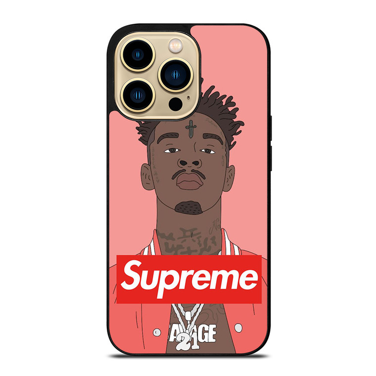 21 SAVAGE PINK SUPREME iPhone 14 Pro Max Case Cover