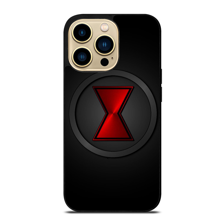 BLACK WIDOW METAL LOGO iPhone 14 Pro Max Case Cover