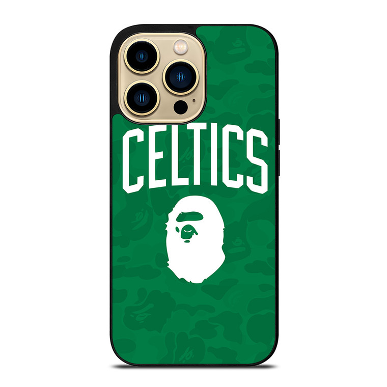 BOSTON CELTICS X BAPE CAMO iPhone 14 Pro Max Case Cover