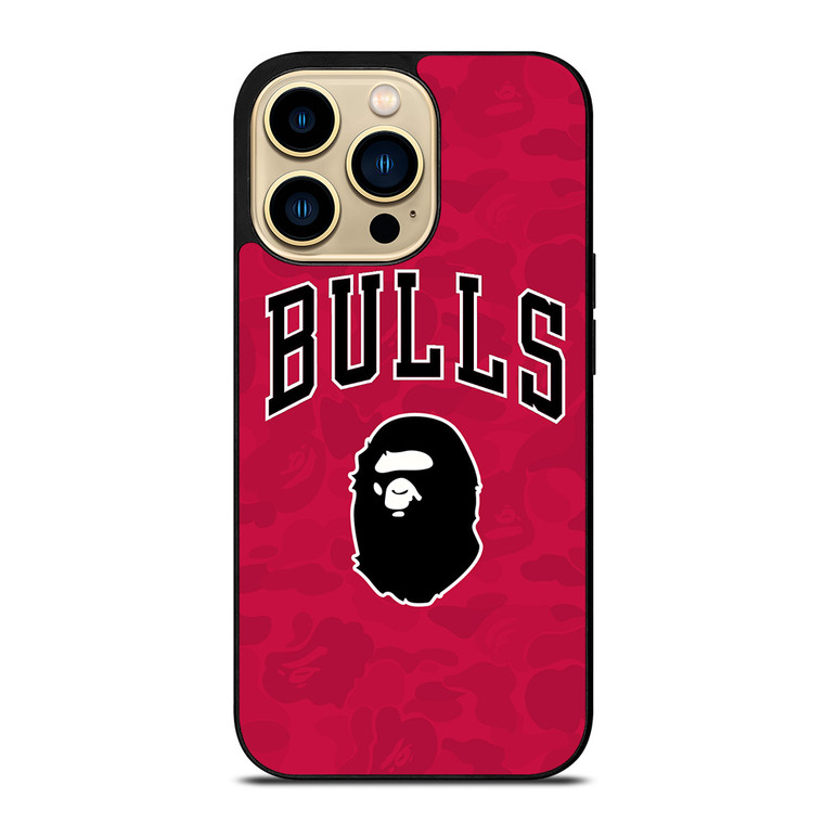 CHICAGO BULLS X BAPE CAMO iPhone 14 Pro Max Case Cover