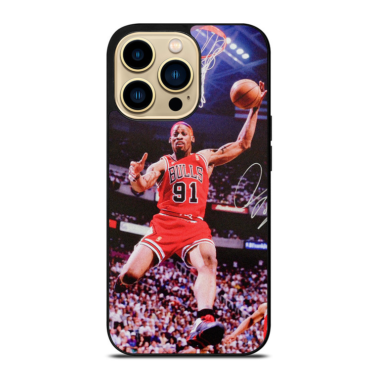 DENNIS RODMAN CHICAGO BULLS NBA iPhone 14 Pro Max Case Cover