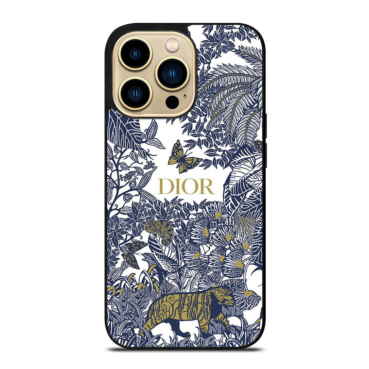 DIOR FLORAL BLUE iPhone 14 Pro Max Case Cover