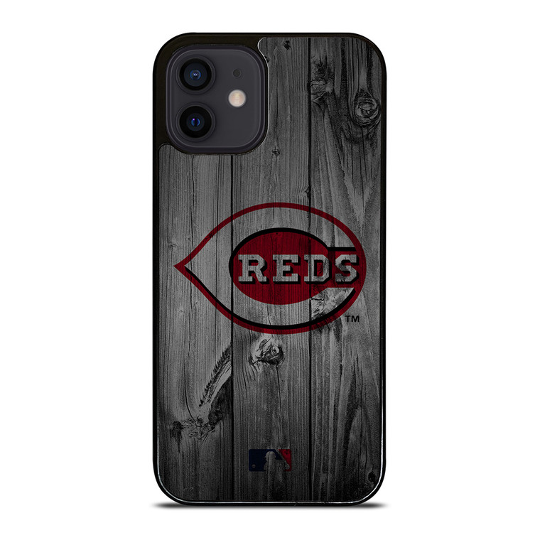 CINCINNATI REDS BASEBALL MLB WOOD LOGO iPhone 12 Mini Case Cover