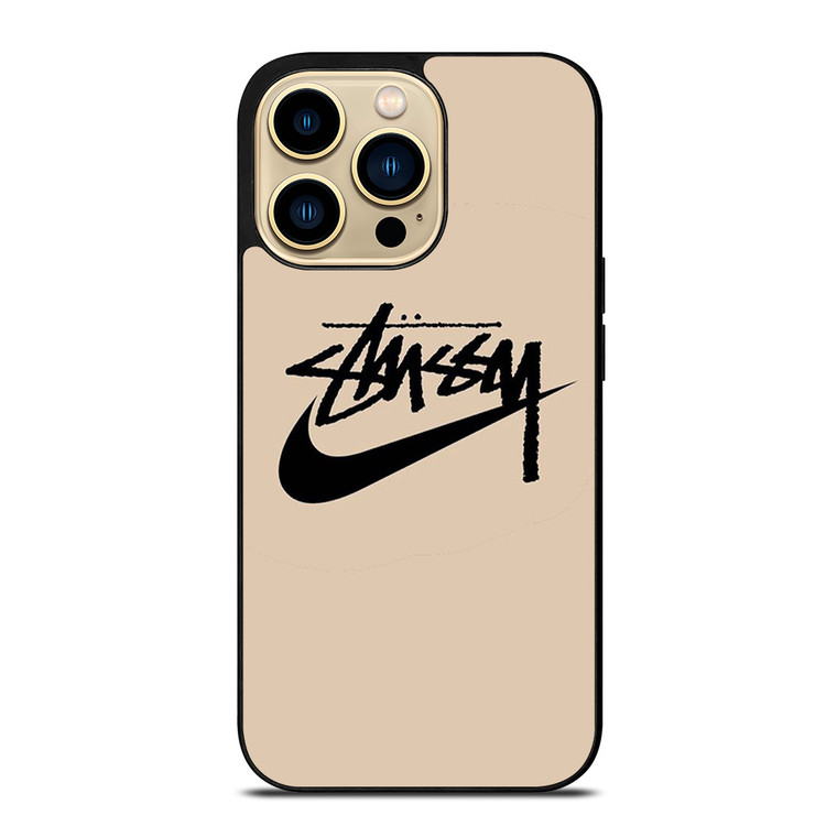 STUSSY NIKE BROWN iPhone 14 Pro Max Case Cover