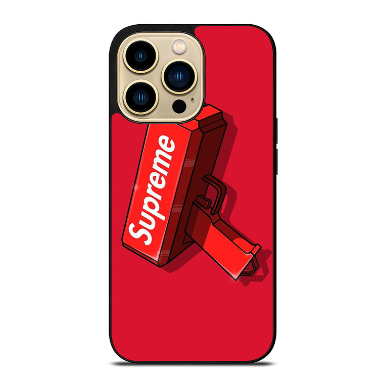 SUPREME MONEY GUN iPhone 14 Pro Max Case Cover