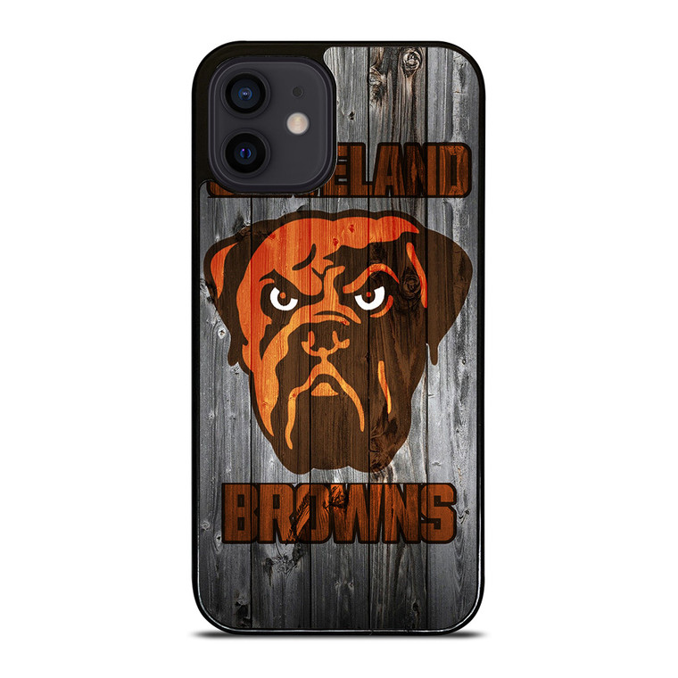 CLEVELAND BROWNS NFL FOOTBALL WOODEN LOGO iPhone 12 Mini Case Cover