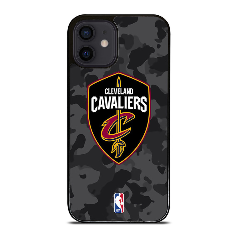 CLEVELAND CAVALIERS BLACK CAMO iPhone 12 Mini Case Cover