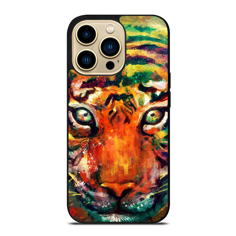 TRIPPY TIGER ART iPhone 14 Pro Max Case Cover